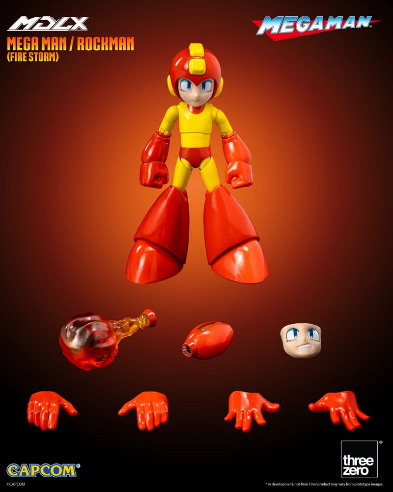 ThreeZero MDLX MegaMan Fire Storm 4" Scale Action Figure