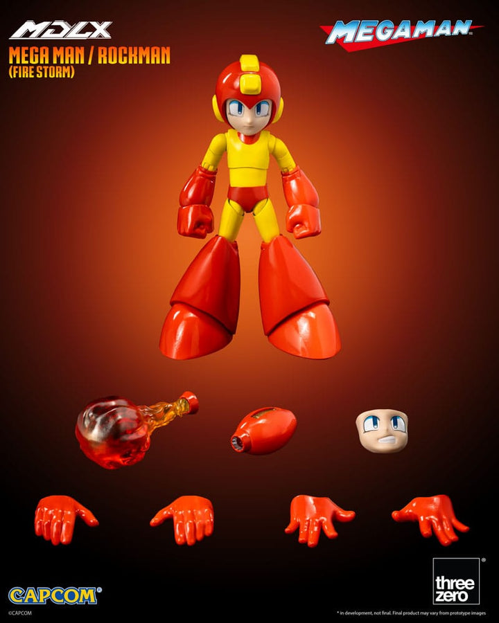 ThreeZero MDLX MegaMan Fire Storm 4" Scale Action Figure
