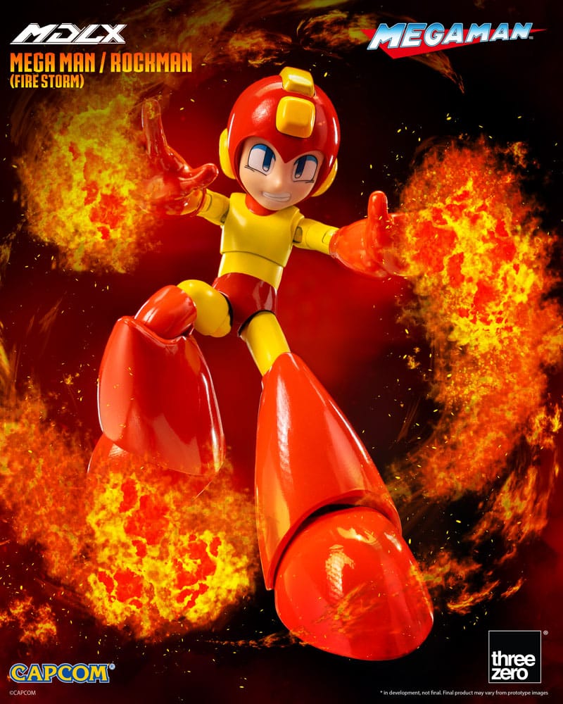 ThreeZero MDLX MegaMan Fire Storm 4" Scale Action Figure