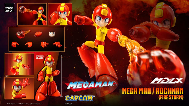 ThreeZero MDLX MegaMan Fire Storm 4" Scale Action Figure