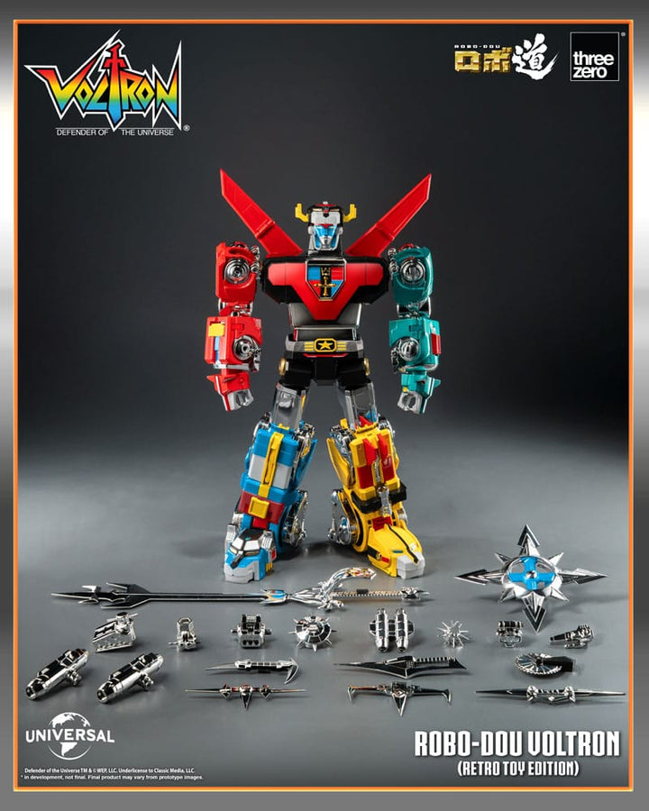 Voltron Retro Toy Edition Robo Dou Action Figure Voltron Defender of the Universe 27 cm