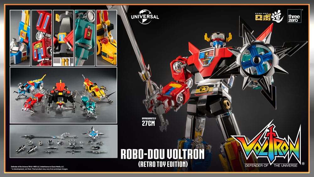Voltron Retro Toy Edition Robo Dou Action Figure Voltron Defender of the Universe 27 cm