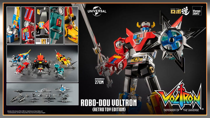 Voltron Retro Toy Edition Robo Dou Action Figure Voltron Defender of the Universe 27 cm