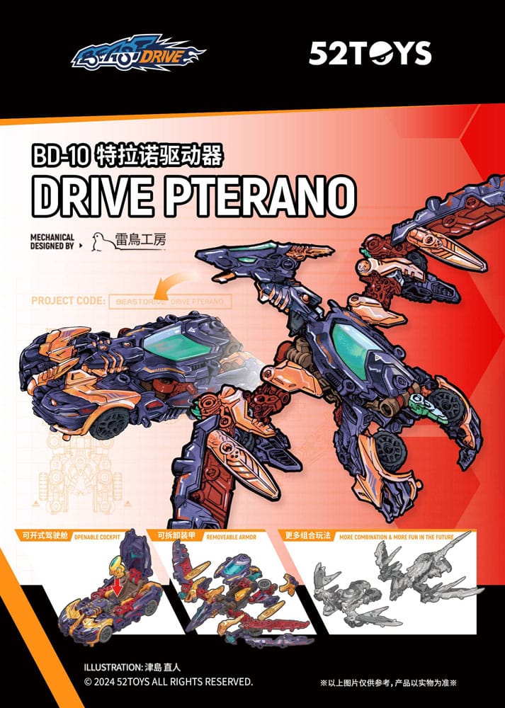 Beastbox BD-10 Drive Pterano 1/6 Scale Cube Transforming Action Figure