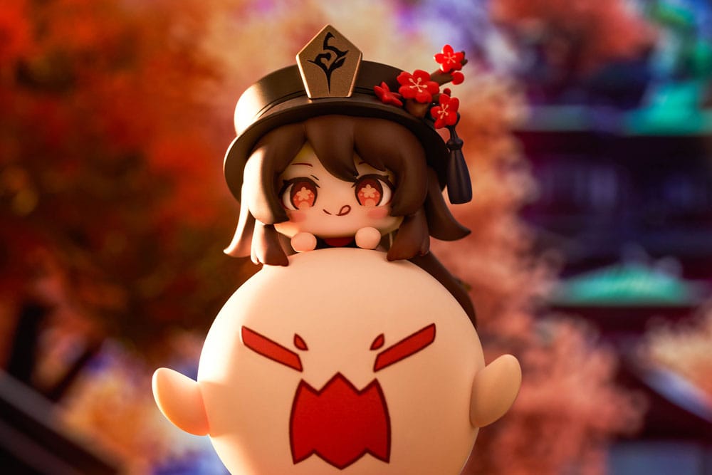 Genshin Impact Hu Tao Chibi Chara Yurayura Stand PVC Statue Re Run 10 cm
