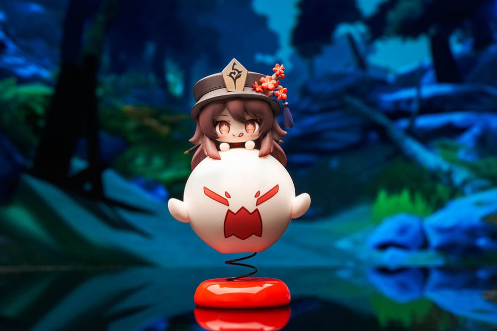 Genshin Impact Hu Tao Chibi Chara Yurayura Stand PVC Statue Re Run 10 cm