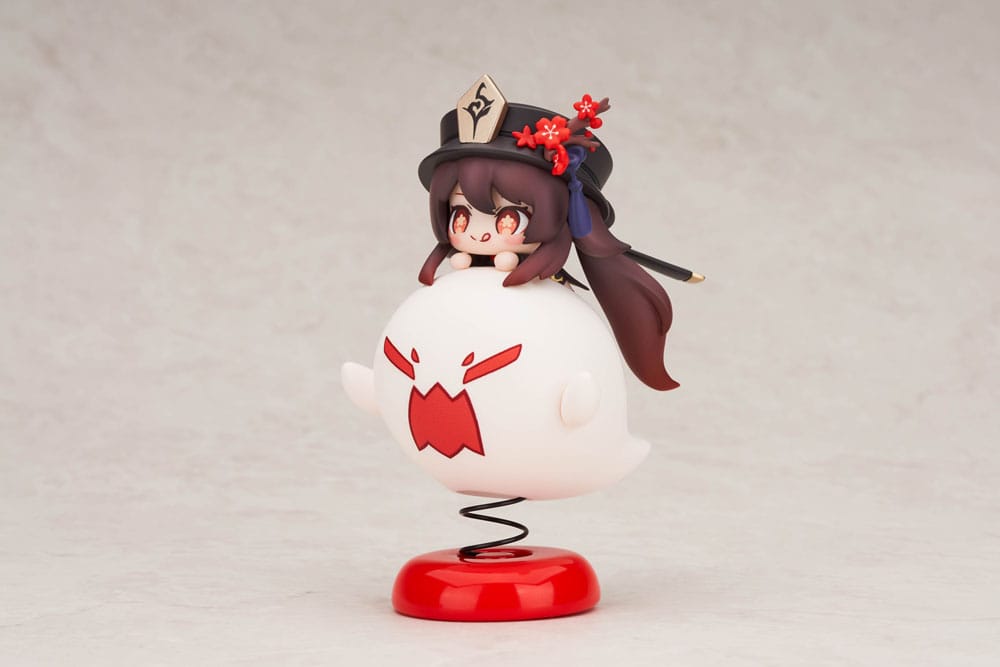 Genshin Impact Hu Tao Chibi Chara Yurayura Stand PVC Statue Re Run 10 cm