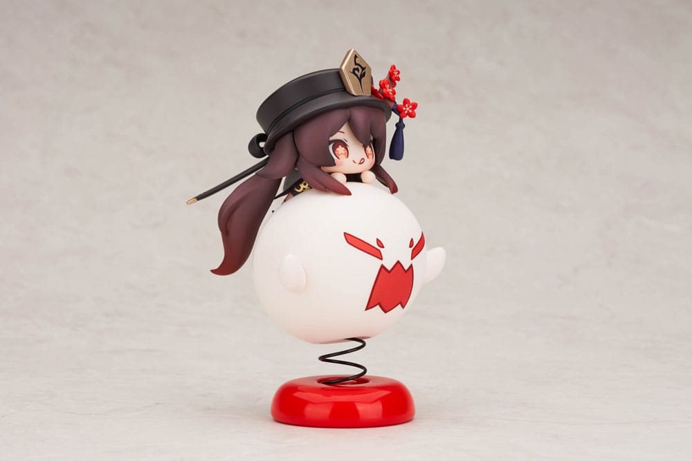 Genshin Impact Hu Tao Chibi Chara Yurayura Stand PVC Statue Re Run 10 cm