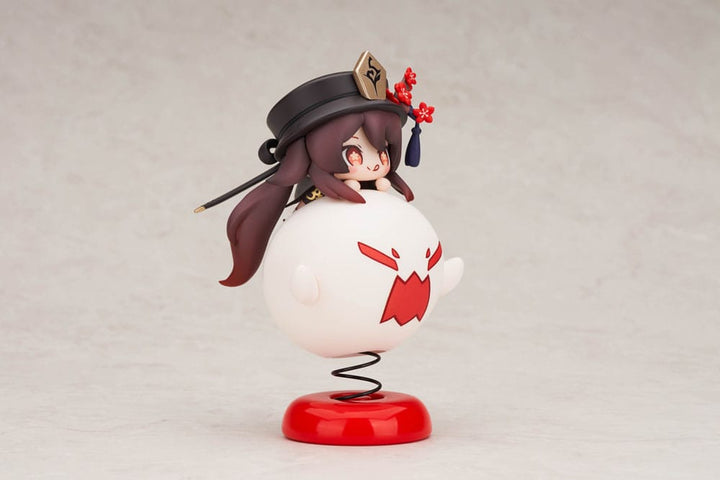 Genshin Impact Hu Tao Chibi Chara Yurayura Stand PVC Statue Re Run 10 cm