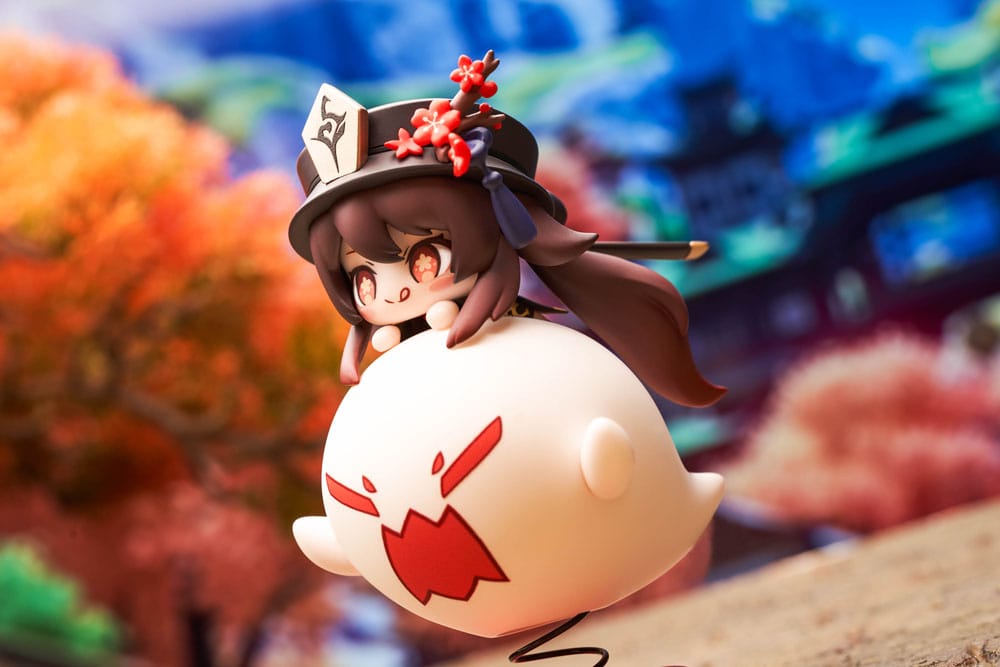 Genshin Impact Hu Tao Chibi Chara Yurayura Stand PVC Statue Re Run 10 cm