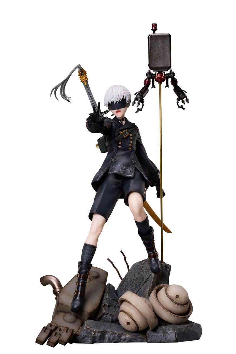 NieR Automata 9S NieR Automata PVC Statue 1 7 Deluxe Version 23 cm