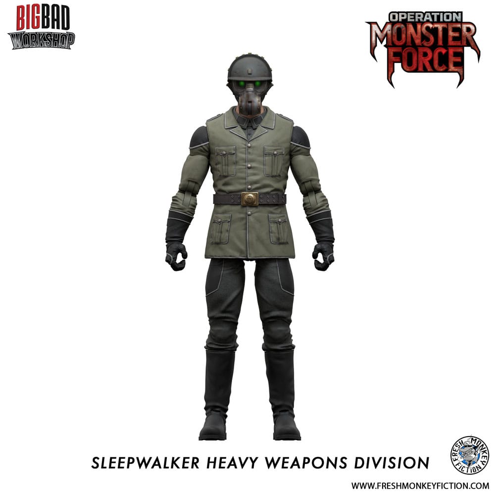 Monster Force Sleepwalker Heavy Weapons Division Operation Action Figure 1/12 Scale 15 cm