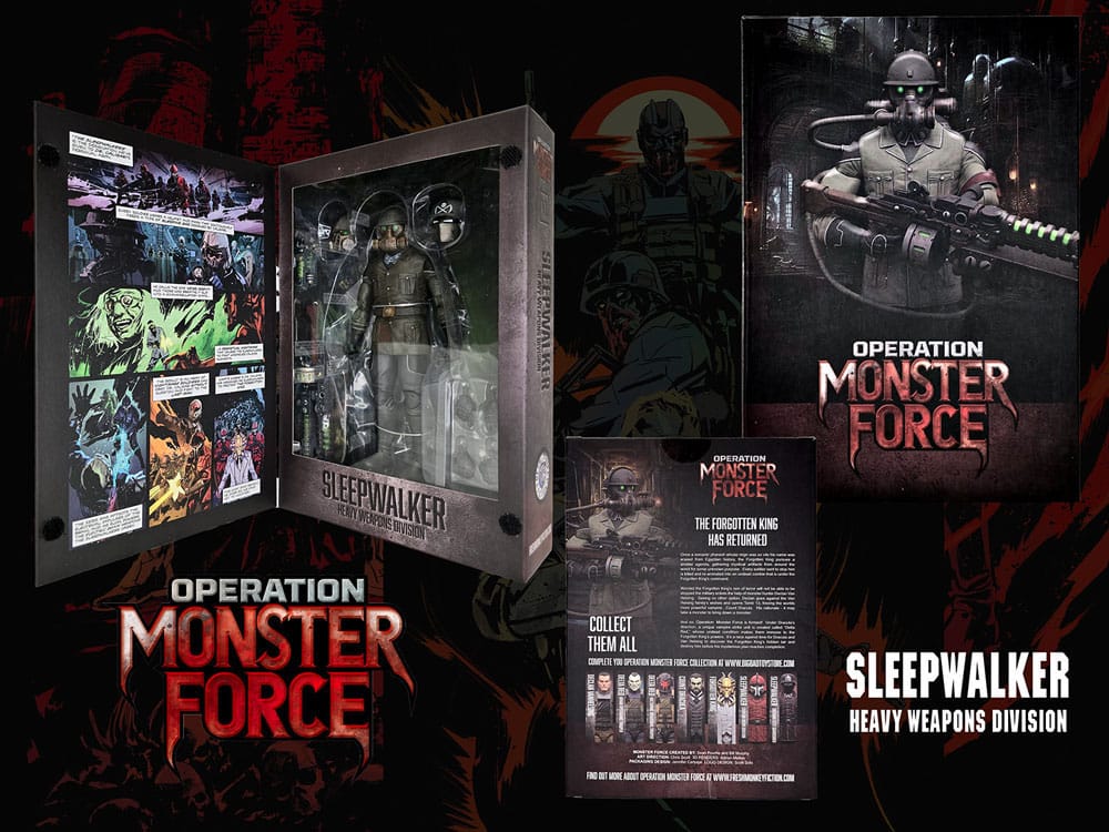 Monster Force Sleepwalker Heavy Weapons Division Operation Action Figure 1/12 Scale 15 cm