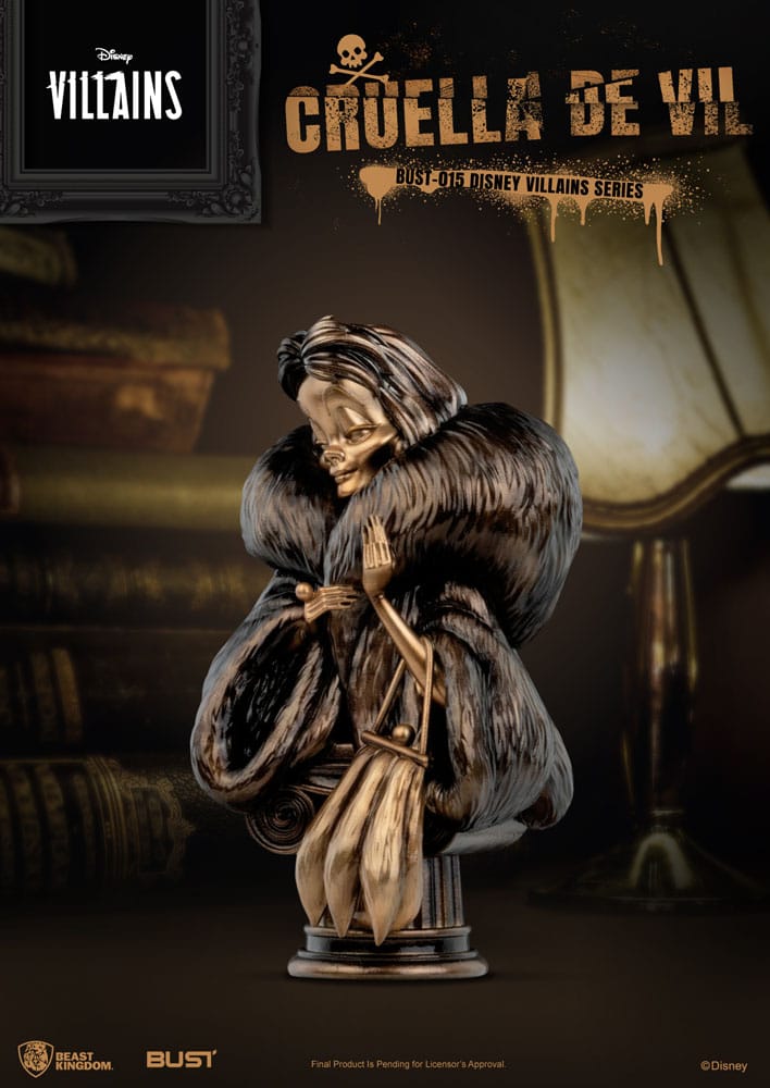 Disney Villains Series PVC Bust Cruella De Vil 16 cm, alternate view
