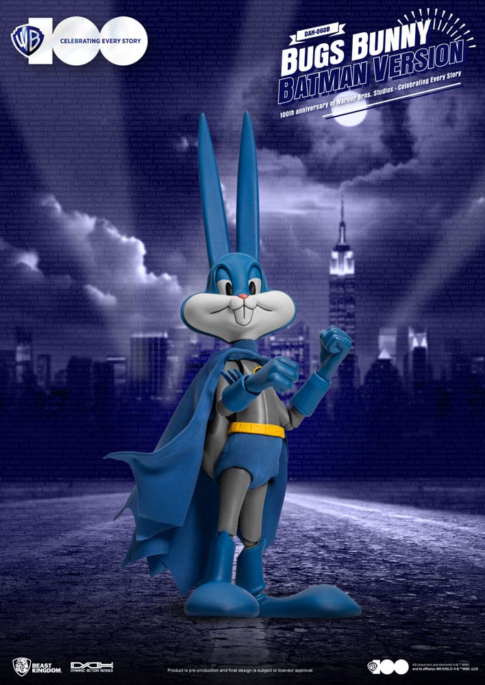Warner Brothers 100th Anniversary Dynamic 8ction Heroes Bugs Bunny as Batman