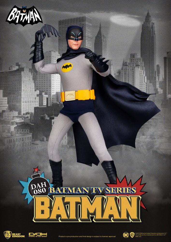 DC Comics Dynamic 8ction Heroes Action Figure 1/9 Batman TV Series Batman 24 cm, side angle