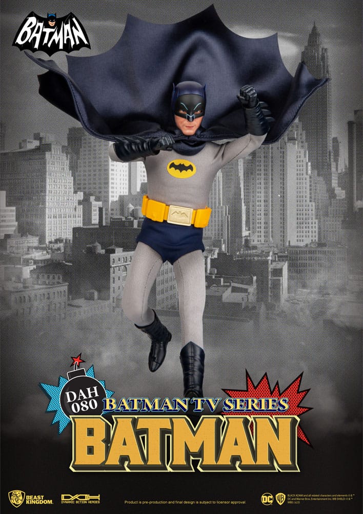 DC Comics Dynamic 8ction Heroes Action Figure 1/9 Batman TV Series Batman 24 cm, close-up detail