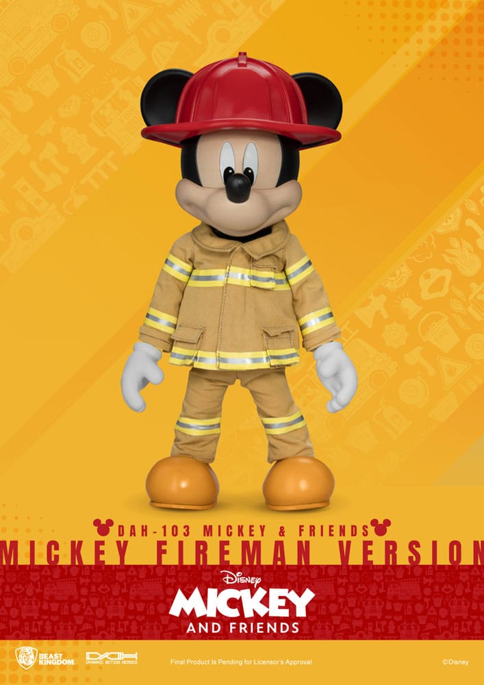 Disney Donald Duck Mickey and Friends Fireman Version Dynamic 8ction Heroes Action Figure 24 Centimeter