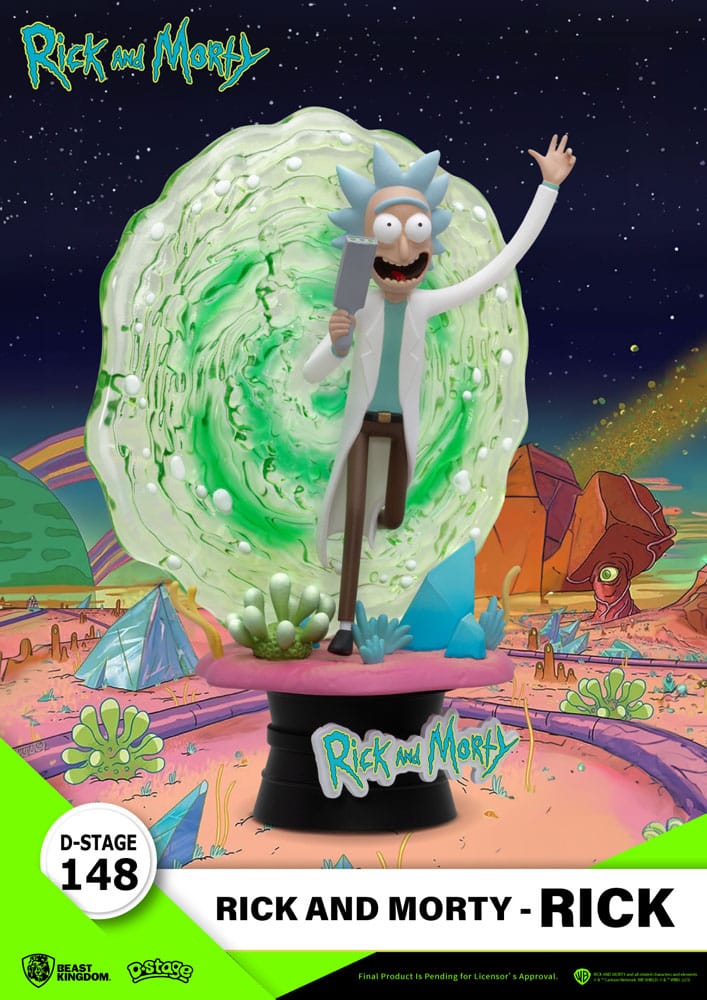 Rick and Morty Diorama Rick Sanchez Figure, side angle