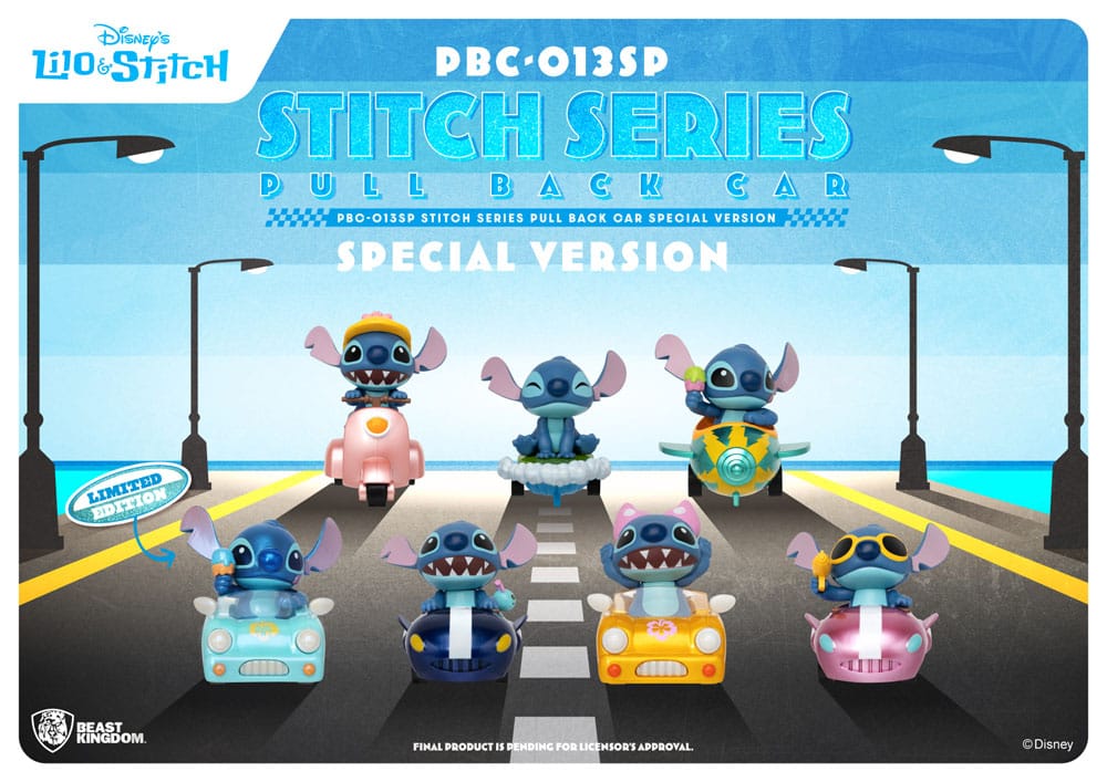 Lilo and Stitch Pull Back Car Blind Box 6 Pack Special Edition
