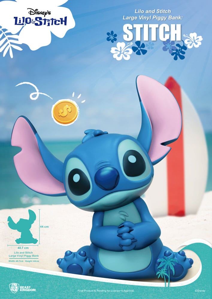 Disney Lilo and Stitch Stitch Piggy Vinyl Bank 44 cm