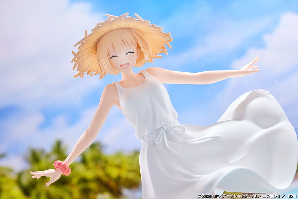 Chisato Nishikigi PVC Statue 1 7 Scale Lycoris Recoil White Dress 23cm
