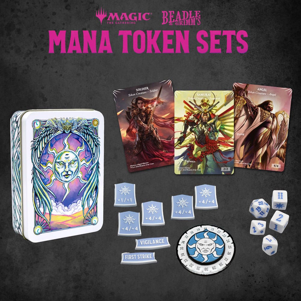 Magic the Gathering White Mana Dice and Token Pack