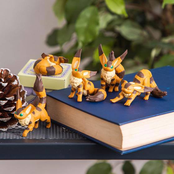 Castle in the Sky Fox Squirrel Pose Collection Mini Figures 5 cm Display Set of 6