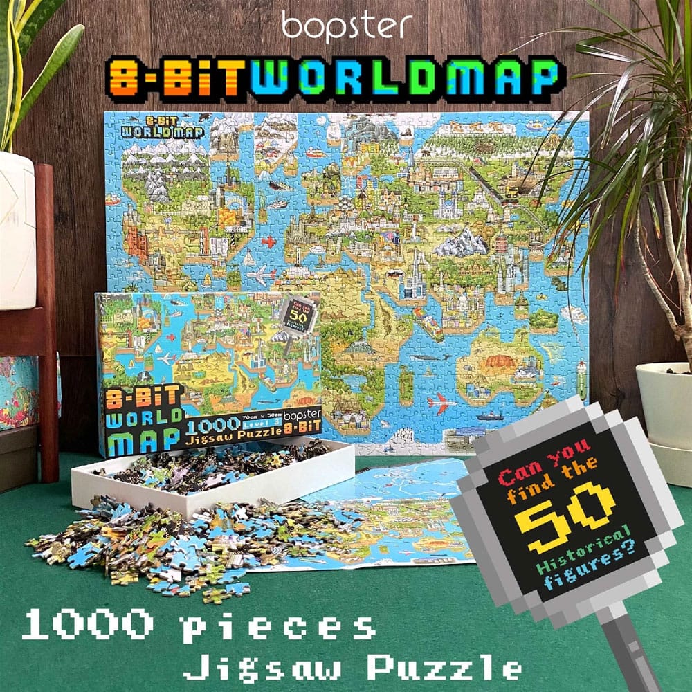 8 Bit Pixel Puzzle World Video Game Level 3 1000 Pieces