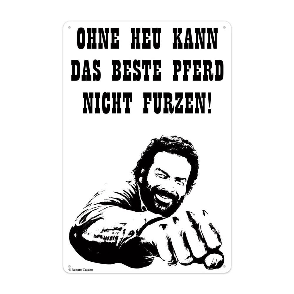 Bud Spencer and Terence Hill Rechte und Linke Hand des Teufels 20 x 30 cm Tin Sign