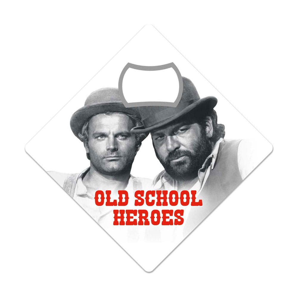 Bud Spencer and Terence Hill Old School Heroes Bottle Opener Fridge Magnet