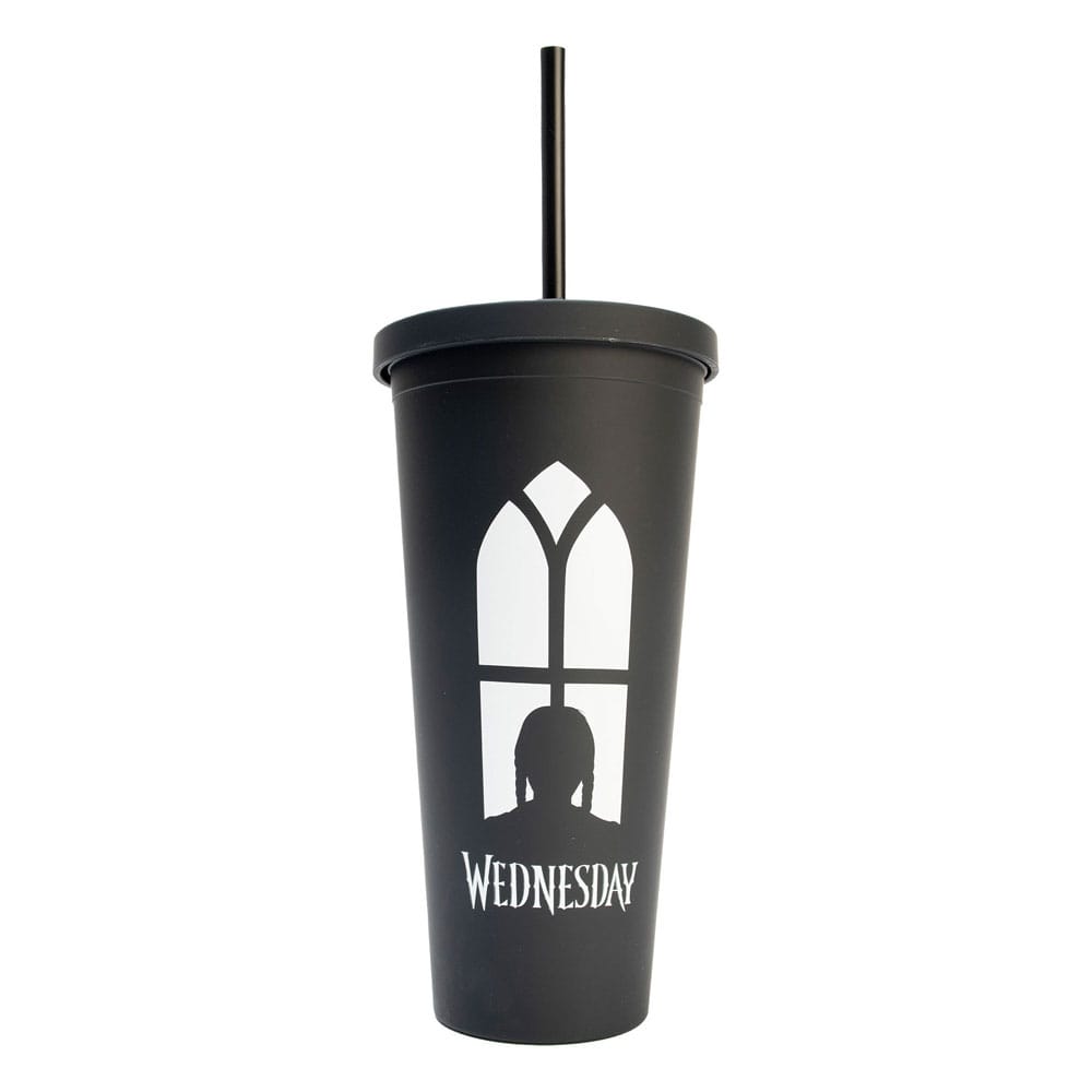 Wednesday Tumbler Reusable Cup With Straws 485 ml