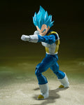 Dragon Ball Super S.H.Figuarts Super Saiyan God Super Saiyan Vegeta (Unwavering Saiyan Pride) Action Figure, side angle