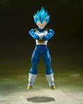 Dragon Ball Super S.H.Figuarts Super Saiyan God Super Saiyan Vegeta (Unwavering Saiyan Pride) Action Figure, close-up detail