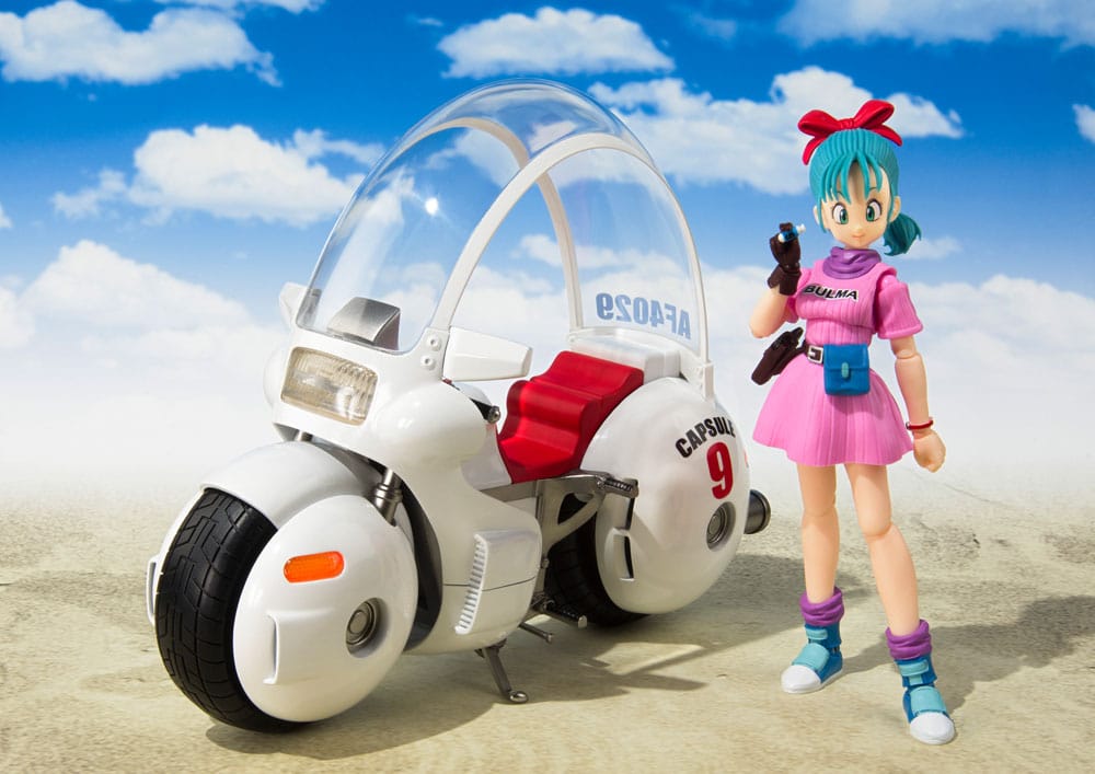 S.H. Figuarts Dragon Ball Bulma with Vehicle (Motorcycle Hoipoi Capsule No. 9) 1/10 Scale Action Figure