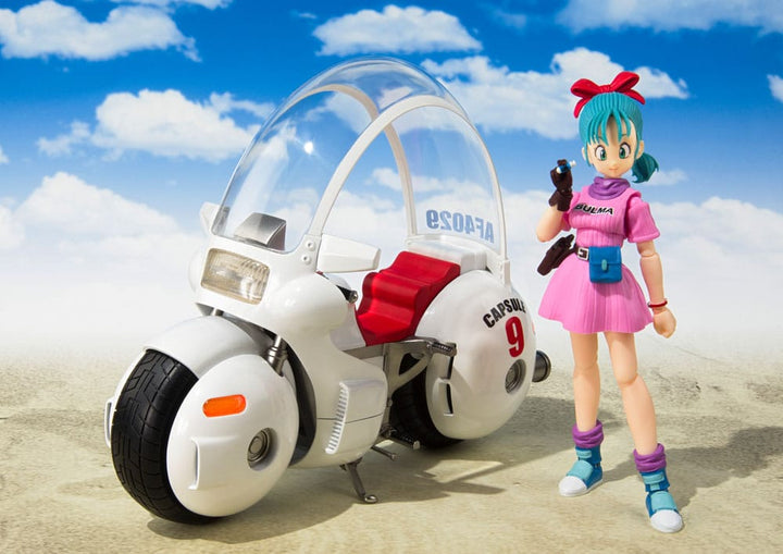 S.H. Figuarts Dragon Ball Bulma with Vehicle (Motorcycle Hoipoi Capsule No. 9) 1/10 Scale Action Figure