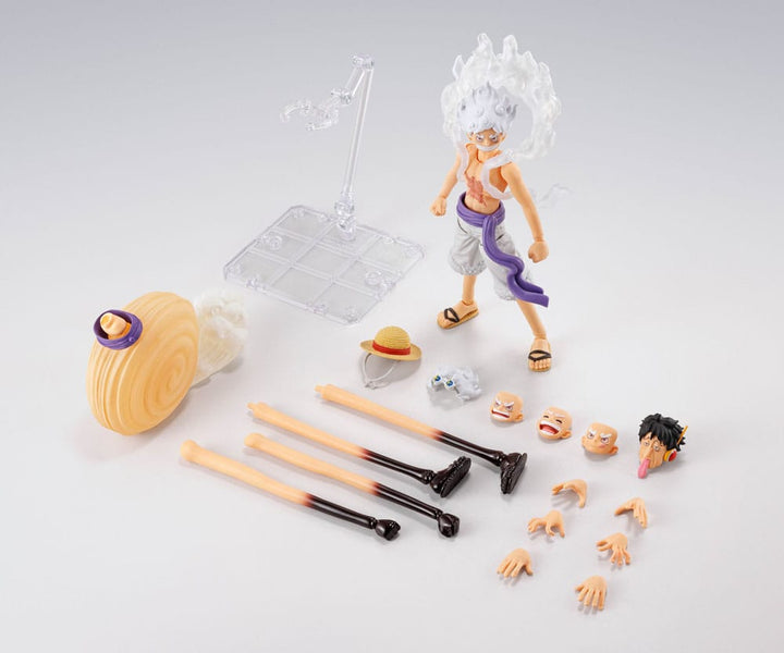 S H Figuarts Monkey D Luffy Gear 5 Future Island Egghead One Piece Action Figure 15 cm