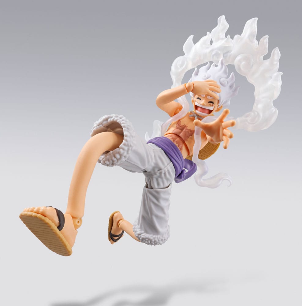 S H Figuarts Monkey D Luffy Gear 5 Future Island Egghead One Piece Action Figure 15 cm