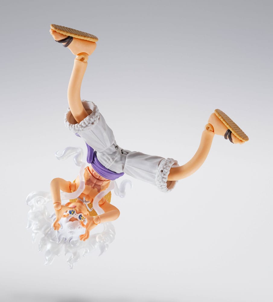 S H Figuarts Monkey D Luffy Gear 5 Future Island Egghead One Piece Action Figure 15 cm