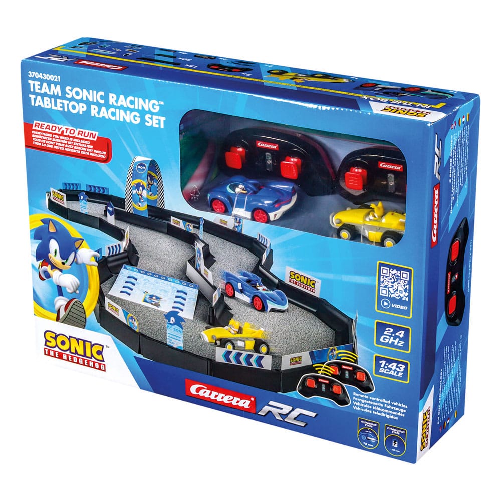 Sonic the Hedgehog Tabletop Racing Set 2.4GHz  1/43 Scale Remote Controlled Car
