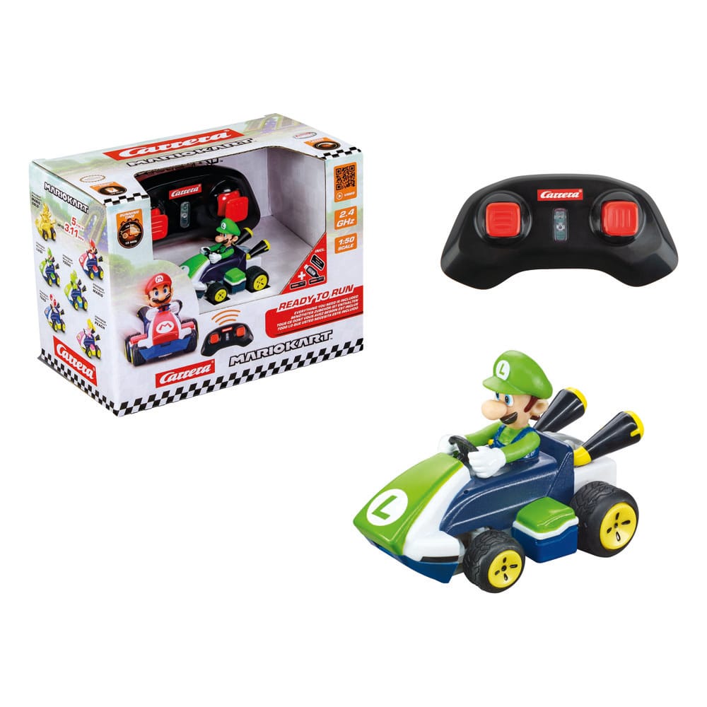 Super Mario Kart Mini Luigi 2.4GHz 1/50 Scale Remote Controlled Car