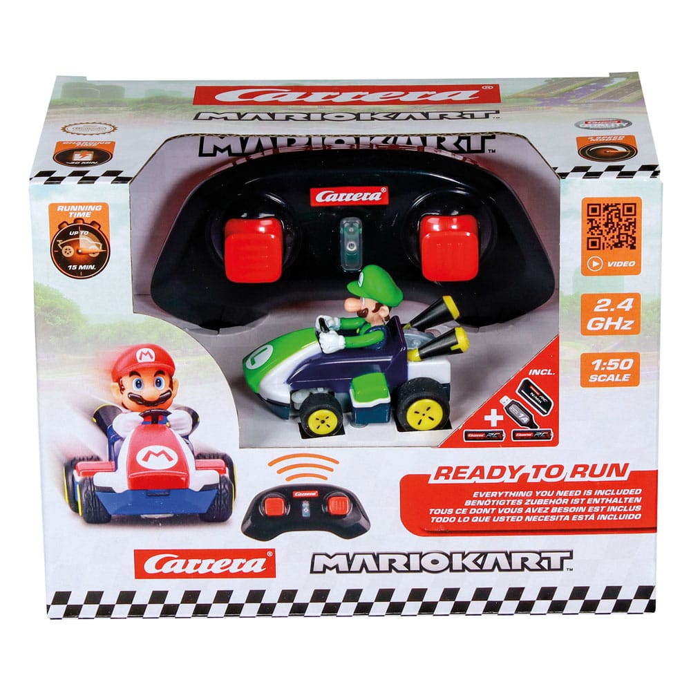 Super Mario Kart Mini Luigi 2.4GHz 1/50 Scale Remote Controlled Car