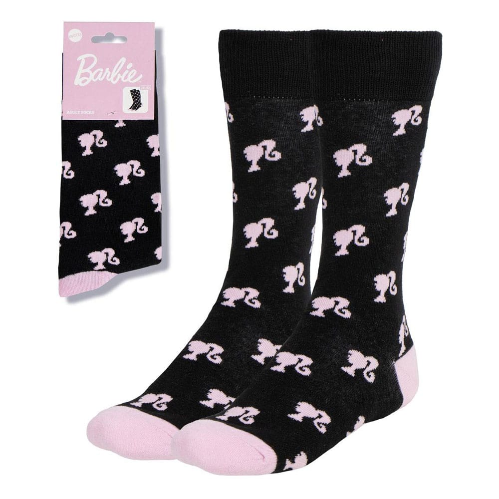 Barbie Logo Black Crew Socks EU Size 36-43
