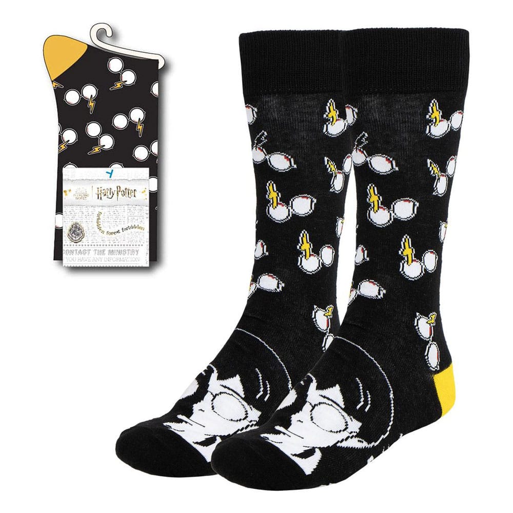 Harry Potter Harry Socks Black and White Size 38 to 45