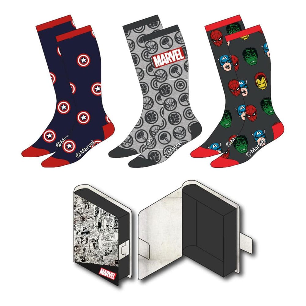 Marvel Socks Set 3 Pack Size 38 to 45