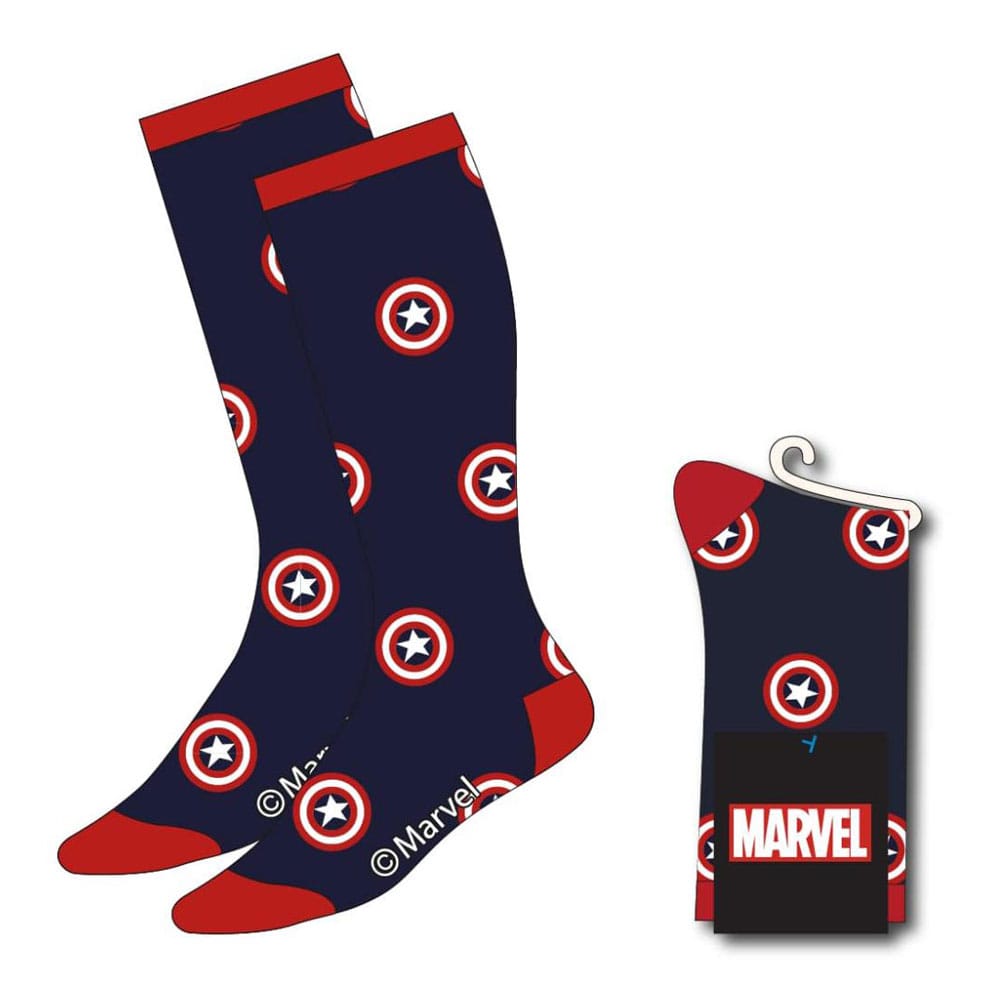 Avengers Captain America Shield Socks Size 38 to 45
