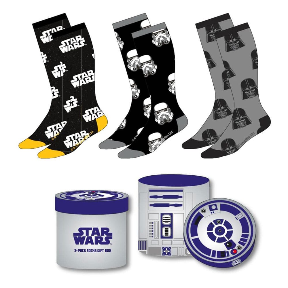 Star Wars Socks Set 3 Pack Size 38 to 45