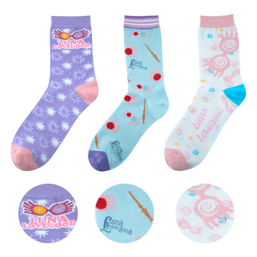 Harry Potter Luna Lovegood Socks Set 3 Pack