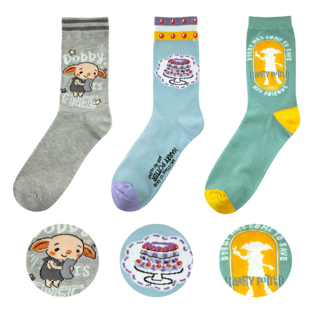 Harry Potter Dobby Socks Set 3 Pack