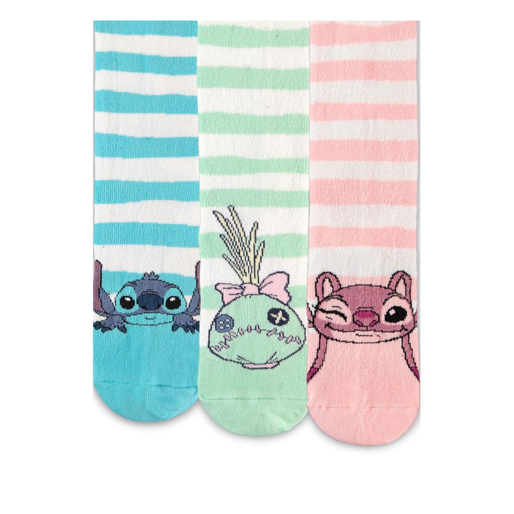 Lilo and Stitch Stitch and Friends Lilo and Stitch Socks 3 Pair Set Size 39 42